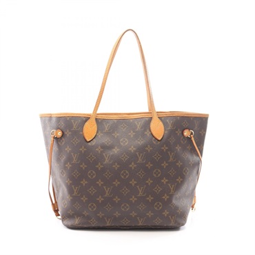 LOUIS VUITTON Neverfull MM Tote shoulder Bag M40156 Monogram leather Brown Used