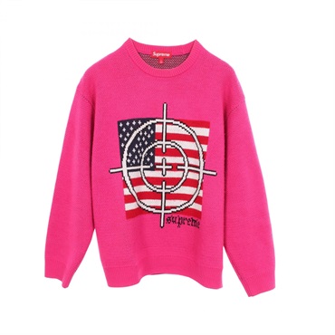 Supreme Target 25AW Sweater Knitwear acrylic Pink White Used mens size L