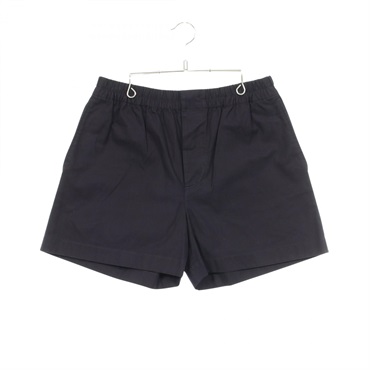 GUCCI Logo Embroidered Shorts Pants #46 cotton Navy Used Women GG