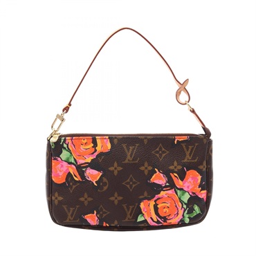 LOUIS VUITTON Pochette Accessoires Handbag pouch M48615 Monogram Rose leather