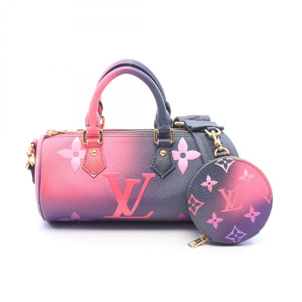 LOUIS VUITTON Papillon BB Crossbody Handbag M59860 Monogram Giant Fuschia Used