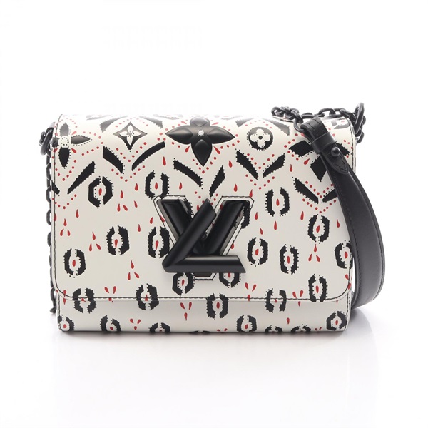 LOUIS VUITTON Twist MM Shoulder Bag M50825 Epi leather White Black Red used LV
