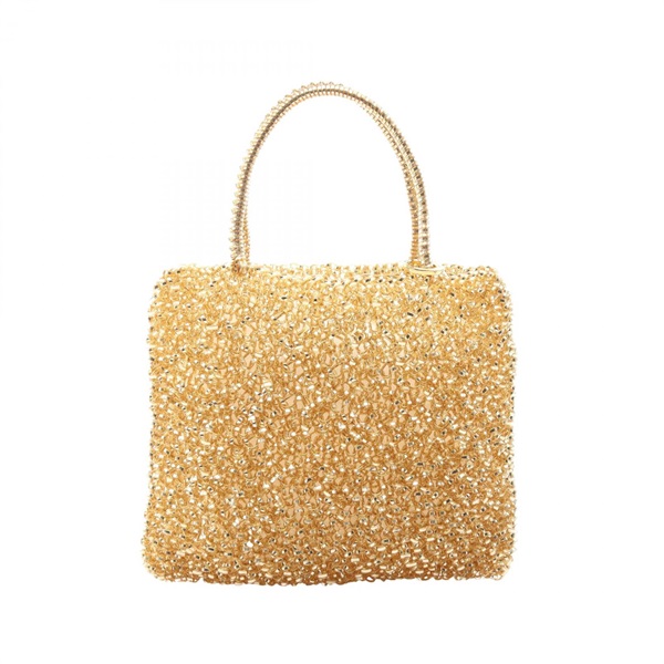 ANTEPRIMA Wire Party Handbag BGS046057 PVC coated canvas Gold Used Women