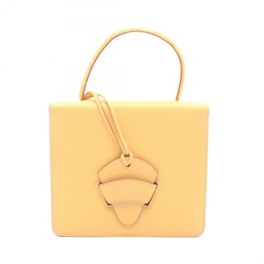 LOEWE Barcelona Handbag Leather Yellow Used Women