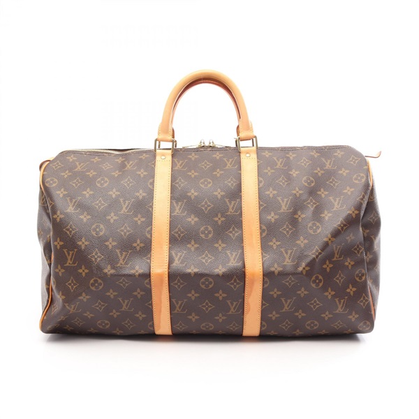 LOUIS VUITTON Keepall 50 travel hand bag M41426 Monogram leather Brown Used