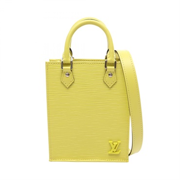 LOUIS VUITTON Petit Sac Plat shoulder crossbody Handbag M80169 Epi Jaune Cedrat