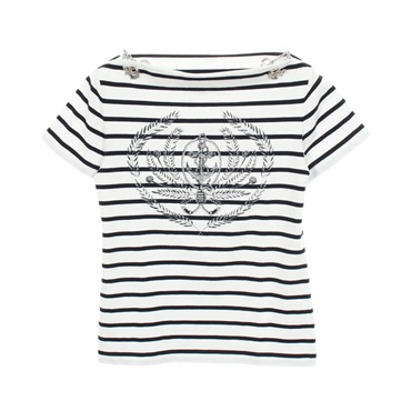 LOUIS VUITTON Border Anchor with Chain T-shirt RW242WW KFK FRTS20 cotton Used XS