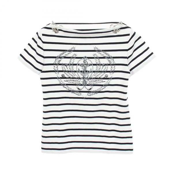 LOUIS VUITTON Border Anchor with Chain T-shirt RW242WW KFK FRTS20 cotton Used XS