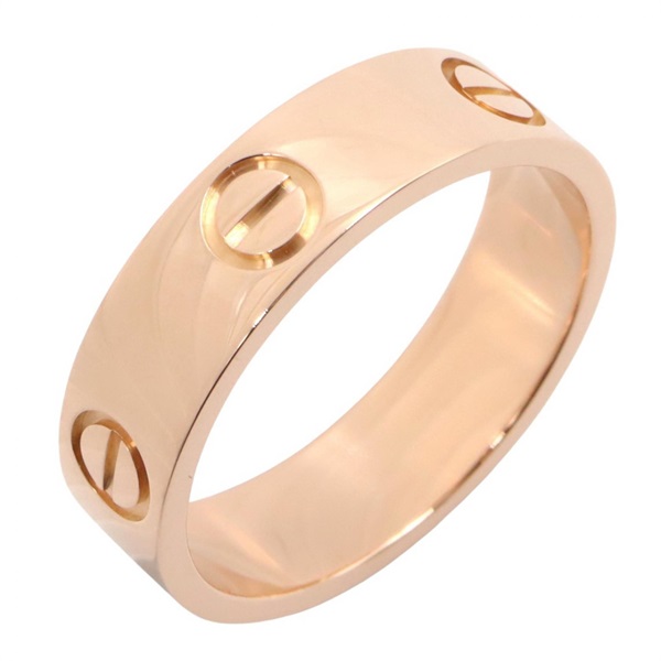 CARTIER Love Ring 18KPG Pink Rose Gold Used women US size 7.25 #56