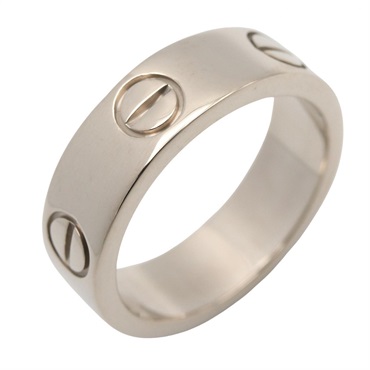 CARTIER Love Ring 18KWG White Gold Used unisex US size 5 #50