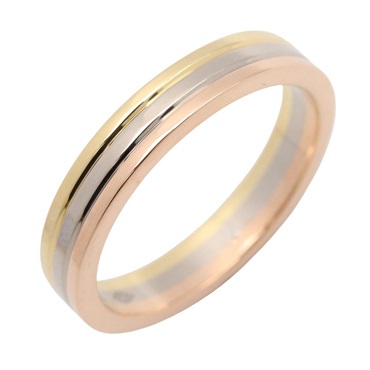 CARTIER Vendome Ring 18KYG 18KPG 18KWG Three gold used US size 6 #52 women