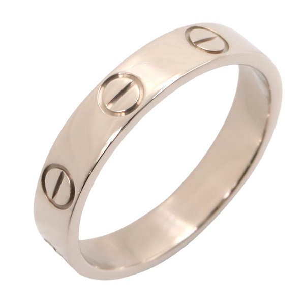 CARTIER Mini Love Ring 18KWG White Gold Used Women US size #51