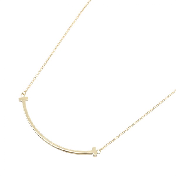 TIFFANY＆CO T Smile Small Necklace 18KYG Yellow Gold Used Women