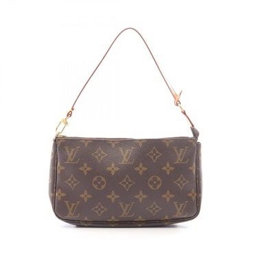 LOUIS VUITTON Pochette Accessoires Handbag pouch M51980 Monogram leather Brown