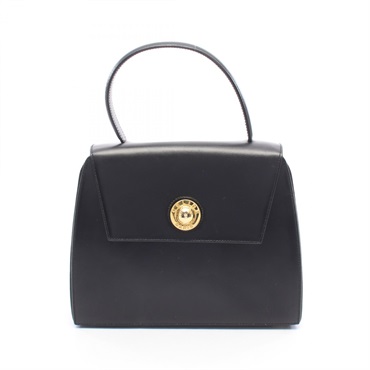CELINE Handbag leather Black Red GHW Used Women