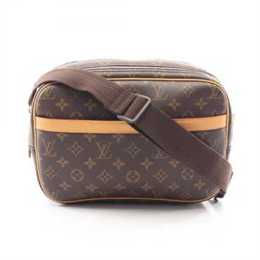 LOUIS VUITTON Reporter PM Shoulder crossbody Bag M45254 Monogram leather Brown