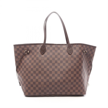 LOUIS VUITTON Neverfull GM Tote shoulder Bag N51106 Damier leather Ebene Used LV