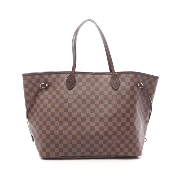 LOUIS VUITTON Neverfull GM Tote shoulder Bag N51106 Damier leather Ebene Used LV