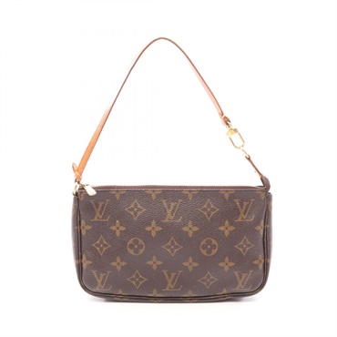 LOUIS VUITTON Pochette Accessoires Handbag pouch M51980 Monogram leather Brown