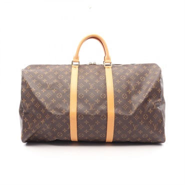LOUIS VUITTON Keepall 55 travel hand bag M41424 Monogram leather Brown Used