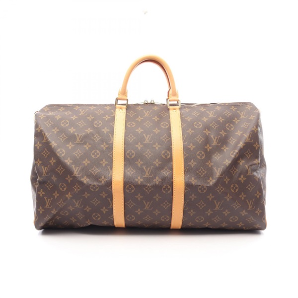 LOUIS VUITTON Keepall 55 travel hand bag M41424 Monogram leather Brown Used