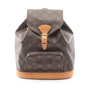 LOUIS VUITTON Montsouris MM Rucksack Backpack M51136 Monogram leather Brown Used