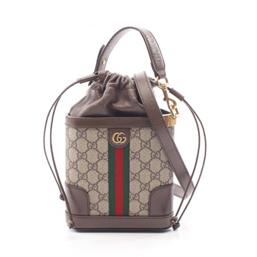 GUCCI Ophidia GG Supreme Mini Bucket Crossbody Handbag 752583 canvas Used