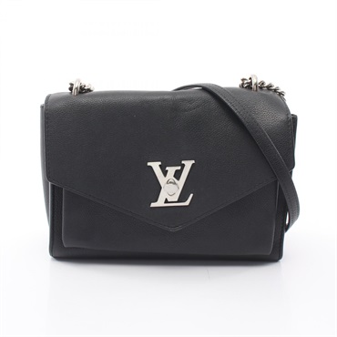 LOUIS VUITTON My Lockme Chain Shoulder Bag M51418 leather Black Used Women LV