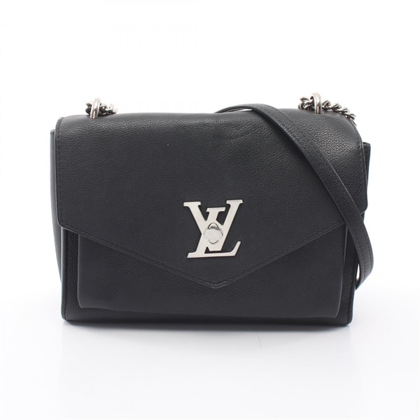 LOUIS VUITTON My Lockme Chain Shoulder Bag M51418 leather Black Used Women LV