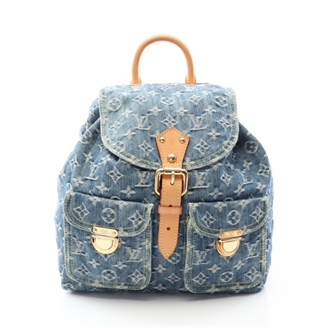 LOUIS VUITTON Sac a Dos GM Rucksack Backpack M95056 Monogram Denim leather used