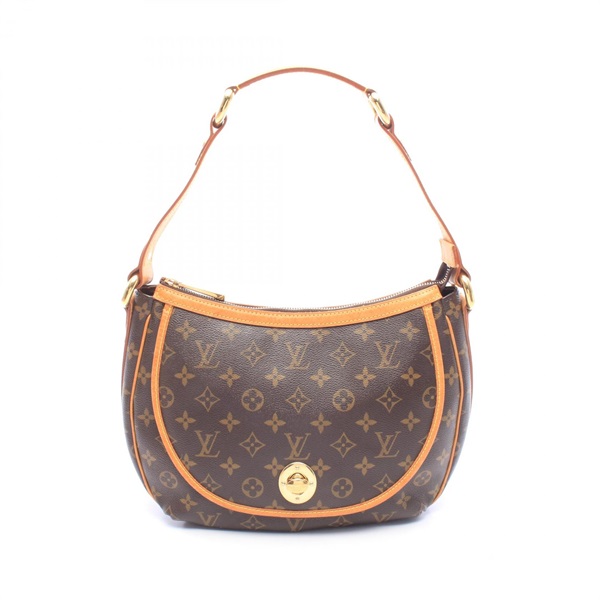 LOUIS VUITTON Tulum PM Shoulder Bag M40076 Monogram canvas leather Brown Used LV