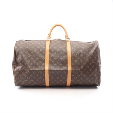 LOUIS VUITTON Keepall 60 travel hand bag M41422 Monogram leather Brown Used LV