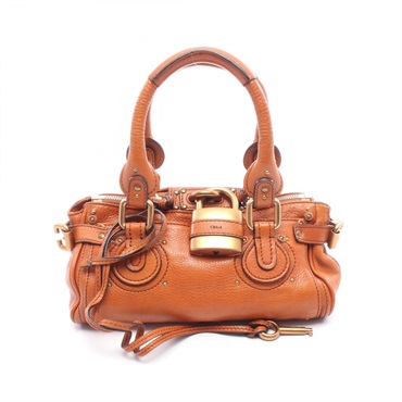 Chloe Mini Paddington shoulder Handbag leather Brown Used Women
