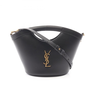 SAINT LAURENT PARIS Celia Mini Shoulder Handbag 791069 leather Black Used Women