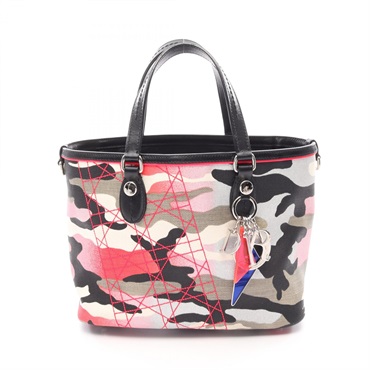 Christian Dior  ANSELM REYLE Camouflage Handbag canvas leather Black Multicolor