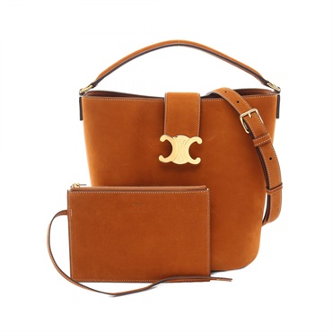 CELINE Medium Bucket Louise shoulder crossbody Handbag 116613GR502CM leather