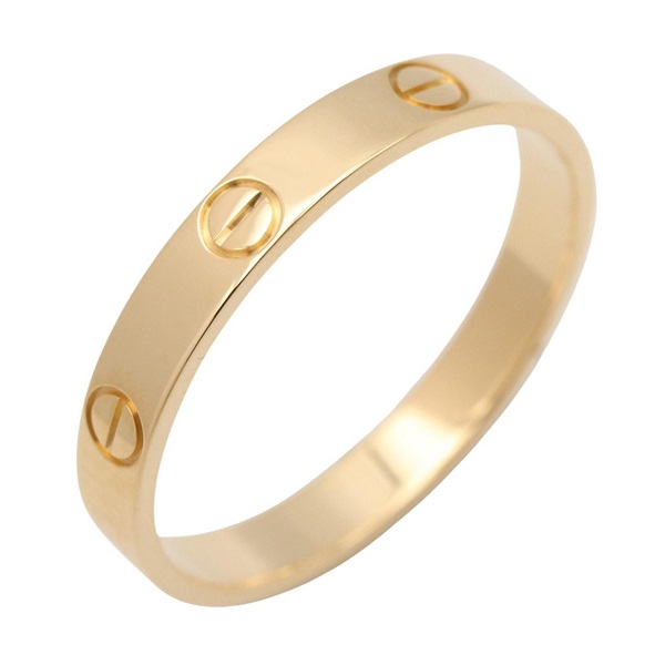 CARTIER Mini Love Ring 18KYG Yellow Gold Used unisex US size 10.75 #64