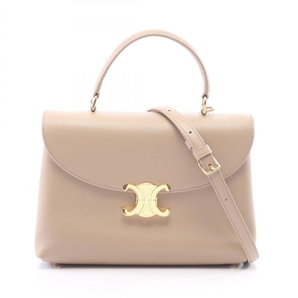 CELINE Medium Nino Crossbody Handbag 117523FXK03SA leather Beige Preowned