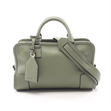 LOEWE Amazona 23 crossbody shoulder Handbag leather Green Used Women