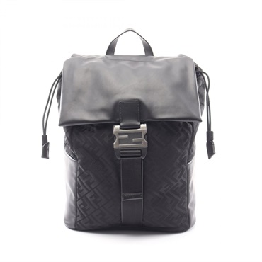 FENDI Flux Rucksack Backpack 7VZ090AVC6F0SAJ Nylon leather Black Preowned mens
