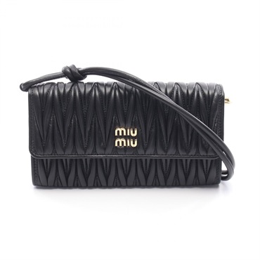Miu Miu Materasse Shoulder hand Bag 5MT025AFPPF0002 leather Black preowned Women