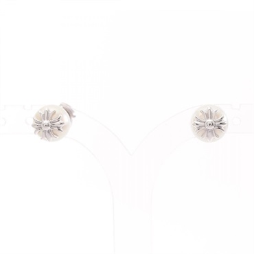 CHROME HEARTS MIKIMOTO CH Plus Pearl Earrings 18KWG White Gold White Used Women