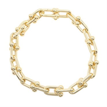 TIFFANY＆CO Hardware Medium Bracelet Bangle 18KYG Yellow Gold Used Unisex