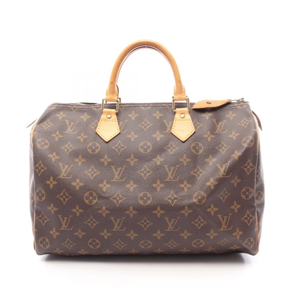 LOUIS VUITTON Speedy 35 Handbag M41524 Monogram leather Brown Used Women