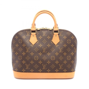 LOUIS VUITTON Alma PM Handbag M51130 Monogram canvas leather Brown Used Women