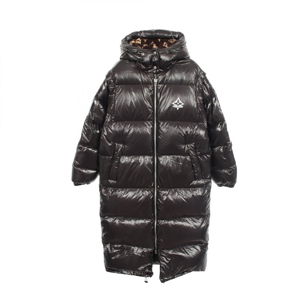 LOUIS VUITTON Hooded Down jacket #34 RW221W H32 FMOW06 Nylon Black Used Women