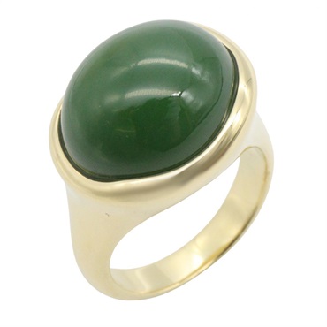 TIFFANY＆CO Elsa Peretti Nephrite Ring 18KYG Nephrite Used Women US size #5.75