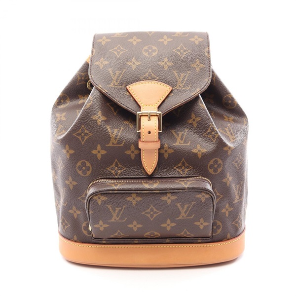 LOUIS VUITTON Montsouris MM Rucksack Backpack M51136 Monogram leather Brown Used