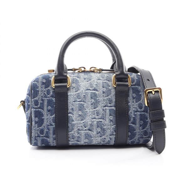 Christian Dior Groove 17 Nano Oblique Jacquard Shoulder Crossbody Handbag denim