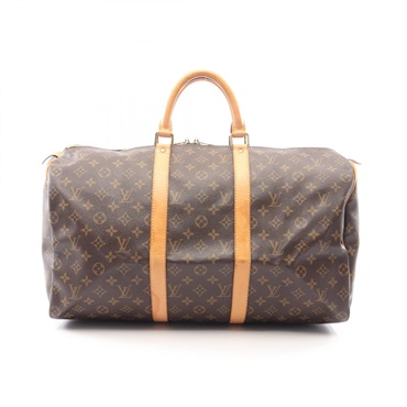 LOUIS VUITTON Keepall 50 travel hand bag M41426 Monogram leather Brown Used